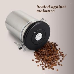SteelVault Coffee Canister - Airtight Bean and Tea Storage Container with CO2 Valve for Freshness - Large Stainless Steel Tank.