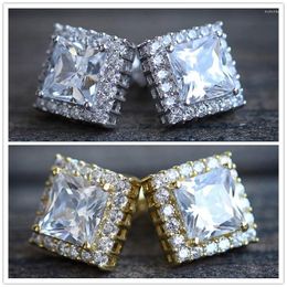 Stud Earrings Huitan Square-shaped Women's Piercing OL Style Daily Wear Versatile Female Accessories Top Quality Classic Jewellery