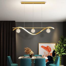 Chandeliers Nordic Chandelier For Living Room Light Luxury Restaurant Hanging Lamp Simple Creative Wave Line Lighting Home