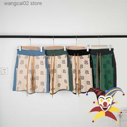 Men's Shorts Rhude Jacquard Shorts Men Women 1 1 Best Quality Yellow Drawstring Breeches T230602