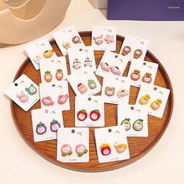 Stud Earrings Cute Funny Fruit Food Personate Design Carrot Dumpling Resin Ear Jewellery Party Gifts For Women Girls