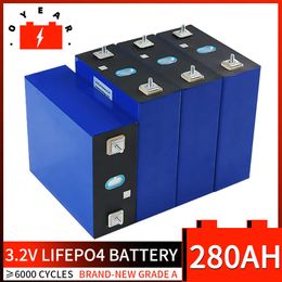 Grade A Lifepo4 Battery 280AH Rechargeable Lithium iron Phosphate Cell Brand New DIY 12V 24V 48V Solar Battery Pack For Boat EV