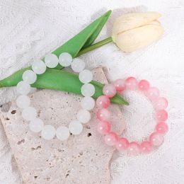 Strand Bodhi Root Beads Rosary Bracelet For Women Men Prayer Bead Bracelets Gradient Colour Imitation Jade Stone