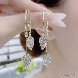 Stud Exquisite Gold Long Tassel Earrings for Women Dangle Wedding Earring Valentines Day Gift Jewellery