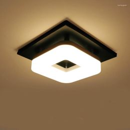 Ceiling Lights Modern Flush Mount Light Hallway Porch Balcony Lamp Interior Lighting Surface Mounted Square LED WY513