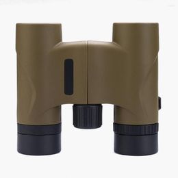 Telescope 8x22Compact Binoculars Long Range Folding Powerful Mini Optics Hunting Sports Brown Kids Dual Focus