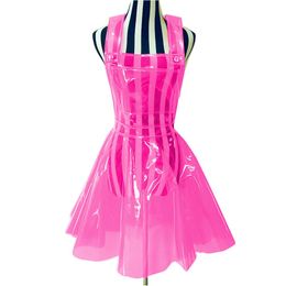 Dress Women Plastic Pvc Dress See Through A Line Transparent Pvc Clear Dress Waterproof Dress Sexy Costume Gothic Sheer Dress S7xl