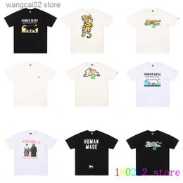 Men's T-Shirts 2023 Original New Human Made T Shirt Tiger Rabbit Polar Bear Print Short Sleeve Men Women Casual High Quality T-Shirt Japanese T230602