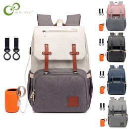 Diaper Bags Bag for Mom Fashion Maternity Nappy Baby Care With USB Mummy Multifunction Travel Nursing Backpack Stroller GYH 230601