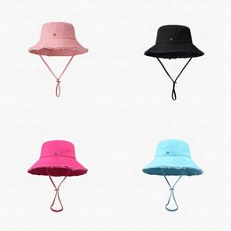 Designer Hats Bucket Fisherman's Hat For Women Frayed Cap Ladies Girl Sunshade Hat Fashion Beach Sun Caps Multiple Colours