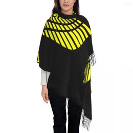 Scarves Lady Large Aramean Flag Logo Women Winter Thick Warm Tassel Shawl Wrap Suryoyo Scarf