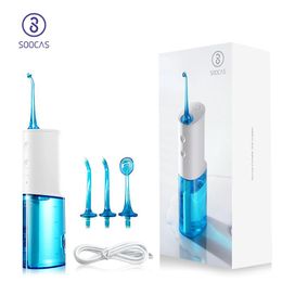 Whitening SOOCAS W3 Oral Irrigator Portable Water Flosser Original Jet Nozzle Tips Extra Replacement Tooth oral Cleaning