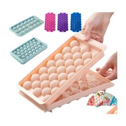 Ice Cream Tools Didihou Kitchen Plastic Molds Tray Round Home Bar Party Use Ball Cube Makers Diy Mod Drop Delivery Garden Dining Dhbi Dhxu5