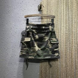 Dresses Woman Military Camouflage Women's Short Skirt Trousers High Waist Shorts Cotton Slim Casual Women Mini Skirt with Belt