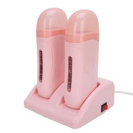 Epilators Hair Removal Wax Heater Professional Handheld Double Wax Heaters Hair Removal Wax Machine Pink EU Plug US Plug