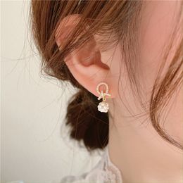 Bow Pearl Clip Earrings No Hole Ear Clips Fashionable Exquisite Clip on Earring Without Piercing Minimalist Earring CE0646