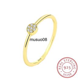 Band Rings 2022 NEW Simple 18K Gold Round Full Of Diamonds Couples Rings For Women Original Sterling Silver Bridal Engagement Gift Jewelry J230602