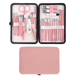 Dresses 20pcs Nail Clippers Manicure Set Pedicure Sets High Quality Grooming Kit with Travel Case Nail Care Tool Christmas Birthday Gift