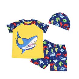 Swimwear Final Sales!! 3-8Y Boys' Beach Children's Swimming Suit with Hat - K364 P230602