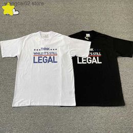 Men's T-Shirts Loose Casual Summer Vetements T Shirts Men Women Star Embroidery Letter Printing Top Tees Simple Black Whit VTM Short Sleeve T230602