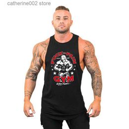 Men's T-Shirts Men's Clothing Bodybuilding Man Gym T-shirts Top for Fitness Sleeveless Sweatshirt Vests Stringer Clothes Shirt Vest Singlet T230602