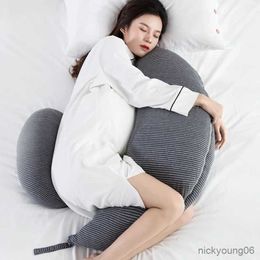 Maternity Pillows Modern Style Cotton Stripe Pregnant Woman Pillow Soft Comfort Belly Support Waist Side Sleep Special Multifunction Cushio
