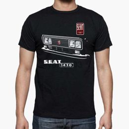 Men's T-Shirts Vintage Spain Car S E A T 1430 T Shirt. New 100% Cotton Short Sleeve O-Neck T-shirt Casual Clothing Mens Top J230602