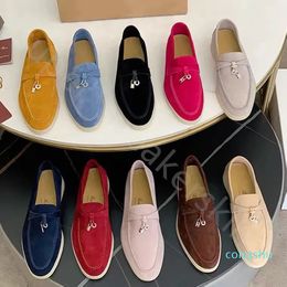 top quality Casual Shoes Dress Designer shoes Men Trample Lazy Loafers Women Flat Cowhide Metal Leather Letter Mules Princetown tassels size 35-46 with box