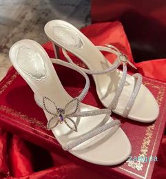 2023 Sandals Shoes Crystal-embellished High Heels Lady Walking Wedding,Party,Dress,Evening EU35-43