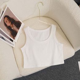 2023 Womens t shirt Vest Sweaters Sleeveless Knits summer Fashion Casual 100% cotton tank Short Tops Style Slim sexy Top Casual Tops Women Clothing size S-L