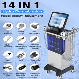 High End Hydra Machine Radio Frequency Ultrasound Acne Treatment Microdermabrasion Diamond Hydrofacial Skin Care SPA Salon Equipment