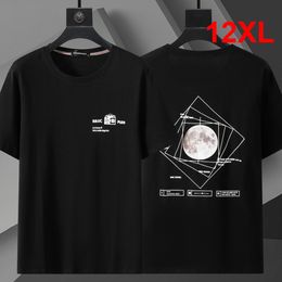 Men's T-Shirts Men's T-Shirts 10XL 12 XL Plus Size T Shirt Men Summer Short Sleeve T-shirt Moon Print Tops Tees Male Big Size 12XL Tshirt 7 Color 230601