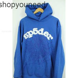 Designer Men's Hoodies Sweatshirts Best Quality Blue Spder Hoodie Men Women Foam Printing Spider Web Hooded Young Thug Pullover 2i3q5CLC
