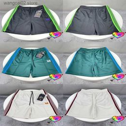 Men's Shorts Blend Colour Needles Shorts 2022 Men Women High Street 1 1 Nylon Needles Mesh Shorts Leg Butterfly AWGE Track Breeches T230602