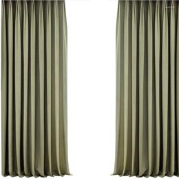 Curtain Matcha Green Herringbone Velvet Chenille Blackout Curtains For Living Room Bedroom Dining Balcony Decoration