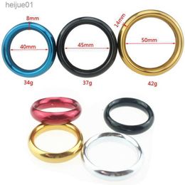 Massager Vibrator Toys Metal Aluminium Penis Male Cockrings Delayed Ejaculation Adult Products Casing Delay Lock Loops Cock Rings Sex Ring B2-25 L230518