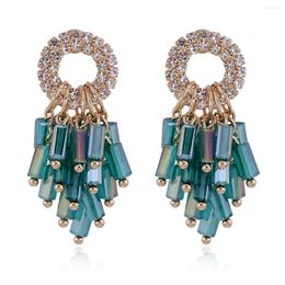 Dangle Earrings HAHA&TOTO Fashion Handmade Crystals Beaded For Women Girls Gold Plating Rhinestones Bohemia Statement Ear-rings Eardrop