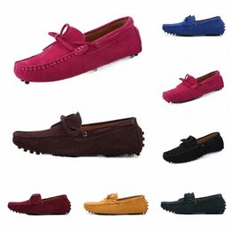 men casual shoes Espadrilles triple black navy brown wine red green Orange coffee Mahogany mens sneakers outdoor jogging walking nine n5LB#