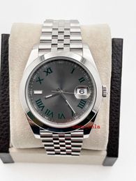 New watch strap Luxury Wristwatch 126300 41 Slate Wimbledon Dial Stainless Steel Box Pape Movement 904l Automatic Mens Bracelet waterproof Men's Watches