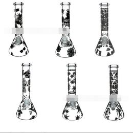 Latest Glass Hookah Bottle Water Bong 25cm 9.8inch Height Multiple Styles Female Bowl Hand Heady Pyrex Spoon Oil Nail Adapter Smoking Pipe Rigs