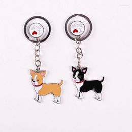 Keychains Keyring Fashion Chihuahua Pet Dogs Friend's Gift Key Chain Women Jewelry Car Tag Wholesale Chains Bags