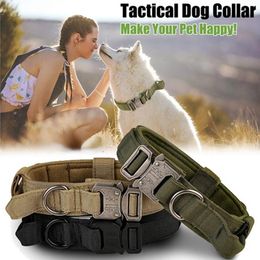 Collars Pet Dog Tactical Collar and Leash Set Adjustable Outdoor Military Training Tools Supplies Quick Release Medium Large Dogs