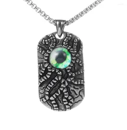 Pendant Necklaces Stainless Personality Retro Punk Eyeball Men's Titanium Steel Army Brand Necklace