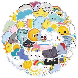 50Pcs-Pack Cute Cartoon Weather Stickers Wall Stickers Wholesale Vinyl Sticker Waterproof Laptops Car Scrapbooking Guitar Box Skateboard JDM Luggage Decal