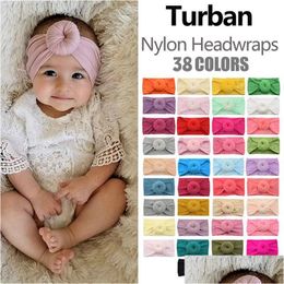 Headbands Kids Baby Headband Girl Hairband Childrens Headwear Elastic Cloth Hair Ornaments Cute Donot Headwraps Accessories Drop Del Dhmcv