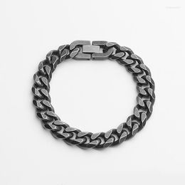 Link Bracelets 10mm Hip-Hop Curb Cuban Chain Stainless Steel Bracelet For Men And Women Fashion Jewellery