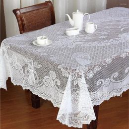 Table Cloth White Tablecloth Party Supplies Anti-Scald Lace Cover Home Kicthen Dining Xmas Decoration Diameter 178cm