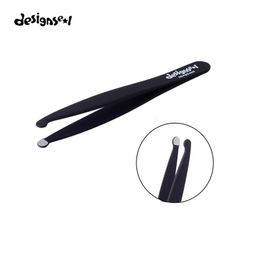 Tools Round Tip Eyebrow Tweezer Cool Stainless Steel Black Eyebrow Hair Removal Tweezers Professional Perfectly Aligned Make Up Tools