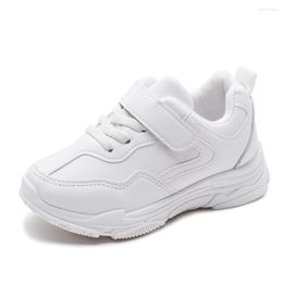 Athletic Shoes Children's Casual Boys And Girls Breathable Non-slip PU Black White Rubber Running Sports Outdoor Style