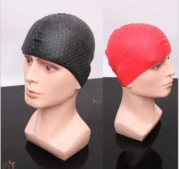 Adult Silicone Swimming Cap Rubber Elastic Men Women Ears hair Waterproof Swim Pool Caps Bath Diving protective Hat Accessary wholesale